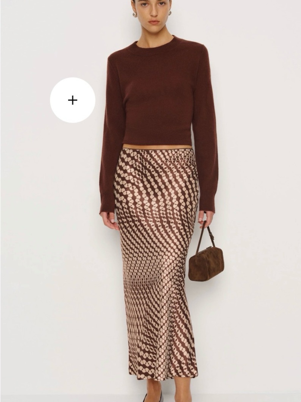 ISO Reformation Brown Samba Silk Maxi Skirt